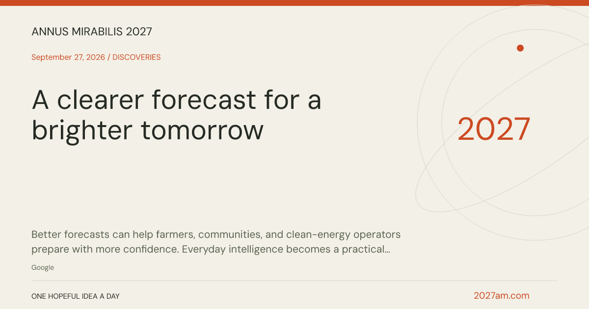 Sharing card: A clearer forecast for a brighter tomorrow