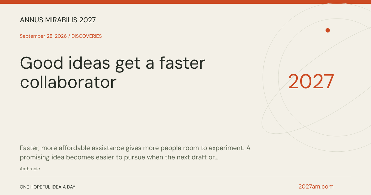 Sharing card: Good ideas get a faster collaborator