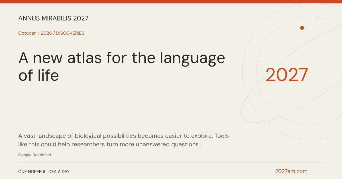 Sharing card: A new atlas for the language of life
