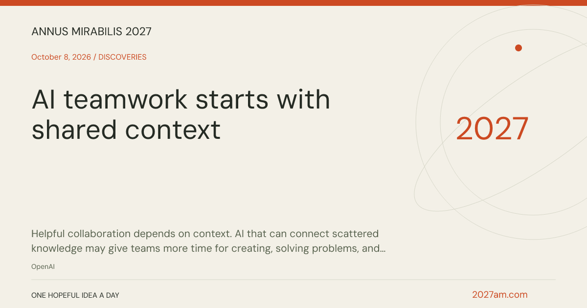 Sharing card: AI teamwork starts with shared context