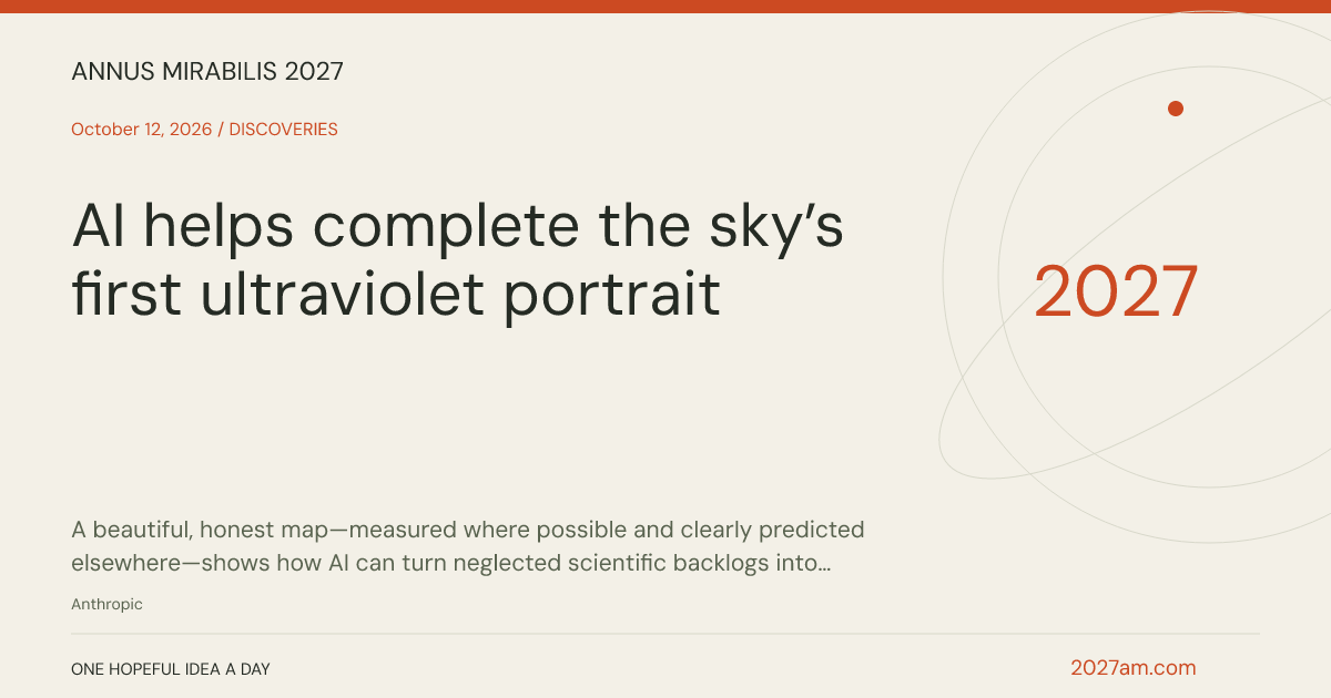 Sharing card: AI helps complete the sky’s first ultraviolet portrait