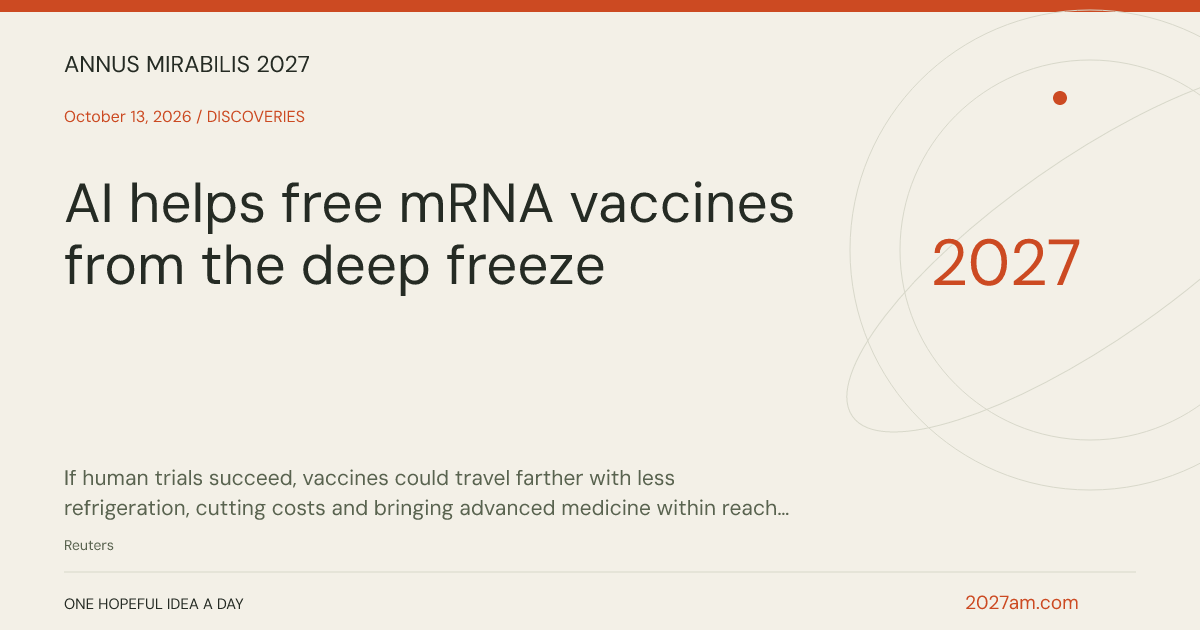 Sharing card: AI helps free mRNA vaccines from the deep freeze