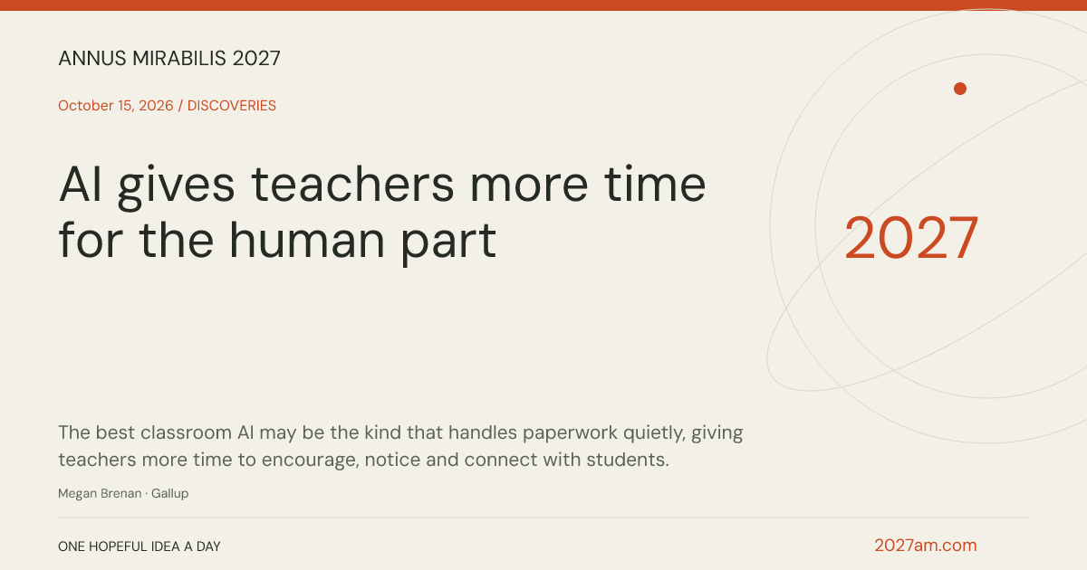 Sharing card: AI gives teachers more time for the human part