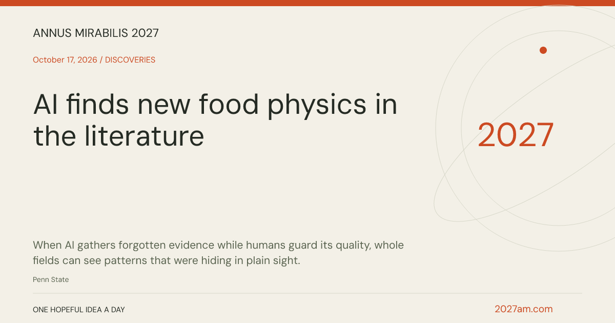 Sharing card: AI finds new food physics in the literature