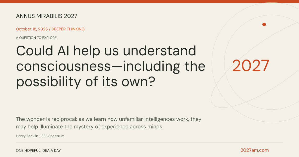 Sharing card: Could AI help us understand consciousness—including the possibility of its own?