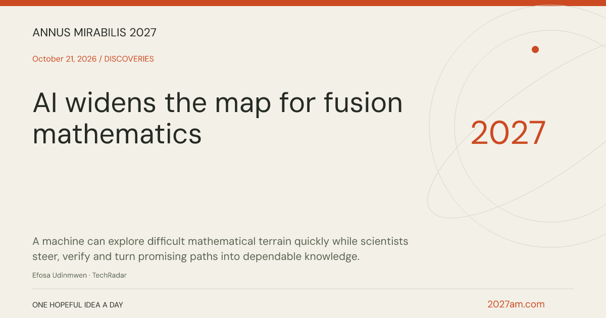 Sharing card: AI widens the map for fusion mathematics